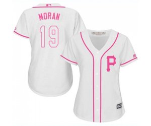 Women\'s Pittsburgh Pirates #19 Colin Moran Authentic White Fashion Cool Base Baseball Jersey