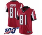 Atlanta Falcons #81 Austin Hooper Red Team Color Vapor Untouchable Limited Player 100th Season Football Jersey