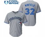 Toronto Blue Jays #32 Dave Winfield Replica Grey Road Baseball Jersey