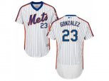 New York Mets #23 Adrian Gonzalez White(Blue Strip) Flexbase Authentic Collection Alternate Stitched MLB Jersey