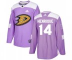 Anaheim Ducks #14 Adam Henrique Authentic Purple Fights Cancer Practice Hockey Jersey