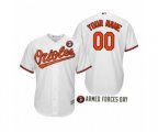 2019 Armed Forces Day Custom Baltimore Orioles White Cool Base Jersey