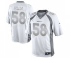 Denver Broncos #58 Von Miller Limited White Platinum Football Jersey