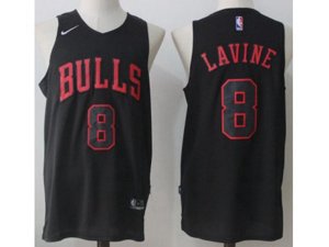 Nike Chicago Bulls #8 Zach LaVine Black Fashion NBA Swingman Jersey