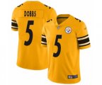 Pittsburgh Steelers #5 Joshua Dobbs Limited Gold Inverted Legend Football Jersey