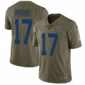 Indianapolis Colts #17 Philip Rivers Olive Stitched NFL Limited 2017 Salute To Service Jersey