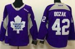 Toronto Maple Leafs #42 Tyler Bozak Purple Hockey Fights Cancer Stitched NHL Jersey Wholesale Cheap