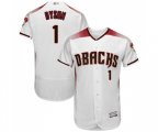 Arizona Diamondbacks #1 Jarrod Dyson White Home Authentic Collection Flex Base Baseball Jersey