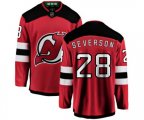 New Jersey Devils #28 Damon Severson Fanatics Branded Red Home Breakaway Hockey Jersey