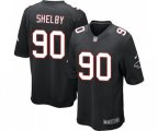 Atlanta Falcons #90 Derrick Shelby Game Black Alternate Football Jersey