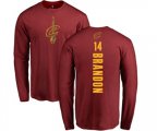 Cleveland Cavaliers #14 Terrell Brandon Maroon Backer Long Sleeve T-Shirt