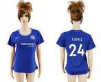 2017-18 Chelsea 24 CAHILL Home Women Soccer Jersey