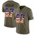 Green Bay Packers #67 Don Barclay Limited Olive USA Flag 2017 Salute to Service NFL Jersey