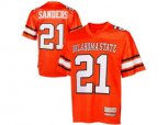 Men's Oklahoma State Cowboys Barry Sanders #21 College Football Throwback Jersey - Orange