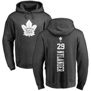 Toronto Maple Leafs #29 William Nylander Charcoal One Color Backer Pullover Hoodie