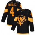 Pittsburgh Penguins #4 Justin Schultz Black Authentic 2019 Stadium Series Stitched NHL Jersey