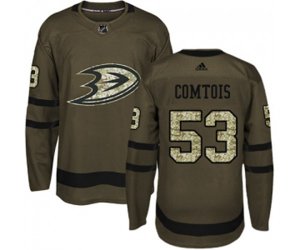 Anaheim Ducks #53 Max Comtois Authentic Green Salute to Service Hockey Jersey