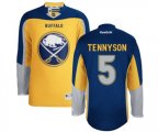 Reebok Buffalo Sabres #5 Matt Tennyson Authentic Gold New Third NHL Jersey