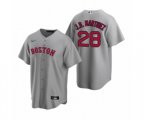 Boston Red Sox J.D. Martinez Nike Gray Replica Road Jersey