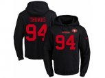 San Francisco 49ers #94 Solomon Thomas Black Name & Number Pullover NFL Hoodie