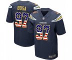 Los Angeles Chargers #97 Joey Bosa Elite Navy Blue Home USA Flag Fashion Football Jersey