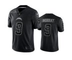 Los Angeles Chargers #9 Kenneth Murray Black Reflective Limited Stitched Football Jersey