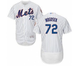 New York Mets Stephen Nogosek White Home Flex Base Authentic Collection Baseball Player Jersey