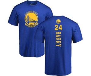 Golden State Warriors #24 Rick Barry Royal Blue Backer T-Shirt