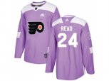Adidas Philadelphia Flyers #24 Matt Read Purple Authentic Fights Cancer Stitched NHL Jersey