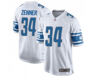 Detroit Lions #34 Zach Zenner Game White Football Jersey