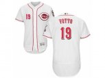Cincinnati Reds #19 Joey Votto White Flexbase Authentic Collection MLB Jersey