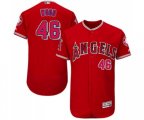 Los Angeles Angels of Anaheim #46 Blake Wood Red Alternate Flex Base Authentic Collection Baseball Jersey