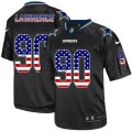 Dallas Cowboys #90 Demarcus Lawrence Elite Black USA Flag Fashion NFL Jersey