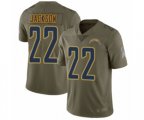 Los Angeles Chargers #22 Justin Jackson Limited Olive 2017 Salute to Service Football Jersey
