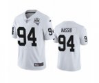Las Vegas Raiders #94 Carl Nassib White 2020 Inaugural Season Vapor Limited Jersey