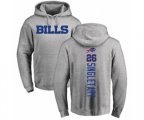 Buffalo Bills #26 Devin Singletary Ash Backer Pullover Hoodie