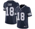 Dallas Cowboys #18 Randall Cobb Navy Blue Team Color Vapor Untouchable Limited Player Football Jersey
