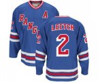 CCM New York Rangers #2 Brian Leetch Authentic Royal Blue Heroes of Hockey Alumni Throwback NHL Jersey