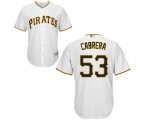 Pittsburgh Pirates #53 Melky Cabrera Replica White Home Cool Base Baseball Jersey