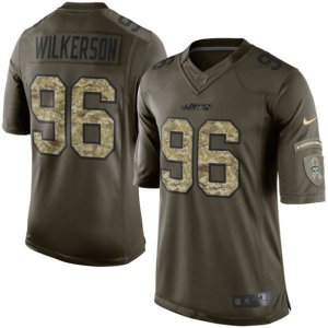 New York Jets #96 Muhammad Wilkerson Elite Green Salute to Service NFL Jersey