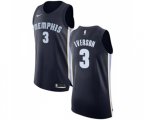 Memphis Grizzlies #3 Allen Iverson Authentic Navy Blue Road NBA Jersey - Icon Edition