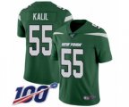 New York Jets #55 Ryan Kalil Green Team Color Vapor Untouchable Limited Player 100th Season Football Jersey