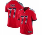 Tennessee Titans #77 Taylor Lewan Limited Red Inverted Legend Football Jersey