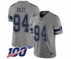 Dallas Cowboys #94 Charles Haley Limited Gray Inverted Legend 100th Season Football Jersey