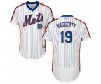 New York Mets Sam Haggerty White Alternate Flex Base Authentic Collection Baseball Player Jersey