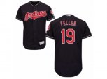 Cleveland Indians #19 Bob Feller Navy Blue Flexbase Authentic Collection MLB Jersey