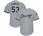 Chicago White Sox #53 Melky Cabrera Replica Grey Road Cool Base Baseball Jersey