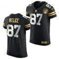 Kansas City Chiefs #87 Travis Kelce Nike 2020-21 Black Golden Edition Jersey