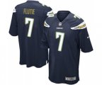 Los Angeles Chargers #7 Doug Flutie Game Navy Blue Team Color Football Jersey