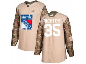 Adidas New York Rangers #35 Mike Richter Camo Authentic 2017 Veterans Day Stitched NHL Jersey
